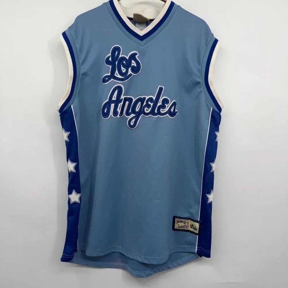 Hardwood Classics Blue NBA Los Angeles Lakers Basketball Jersey Size XL